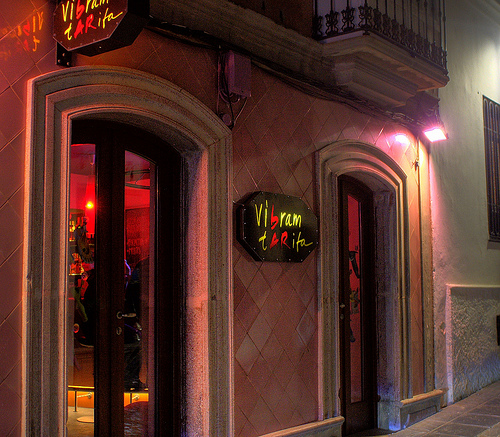 Tarifa night life streets, party after kitesurfing